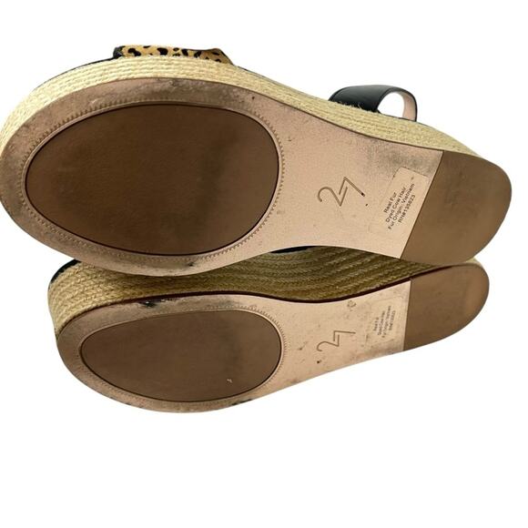 27 Edit Naturalizer Jamari Platform Espadrille Sandals Cow Hair Leopard Print 8 - Picture 9 of 11